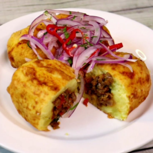 Rellenitas y papa criolla